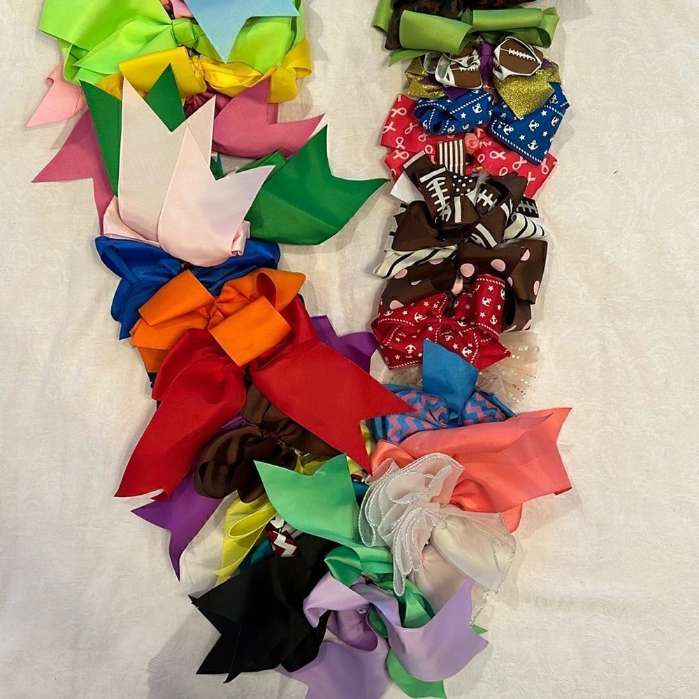 Hair Bows Barettes Set of 40 All Colors